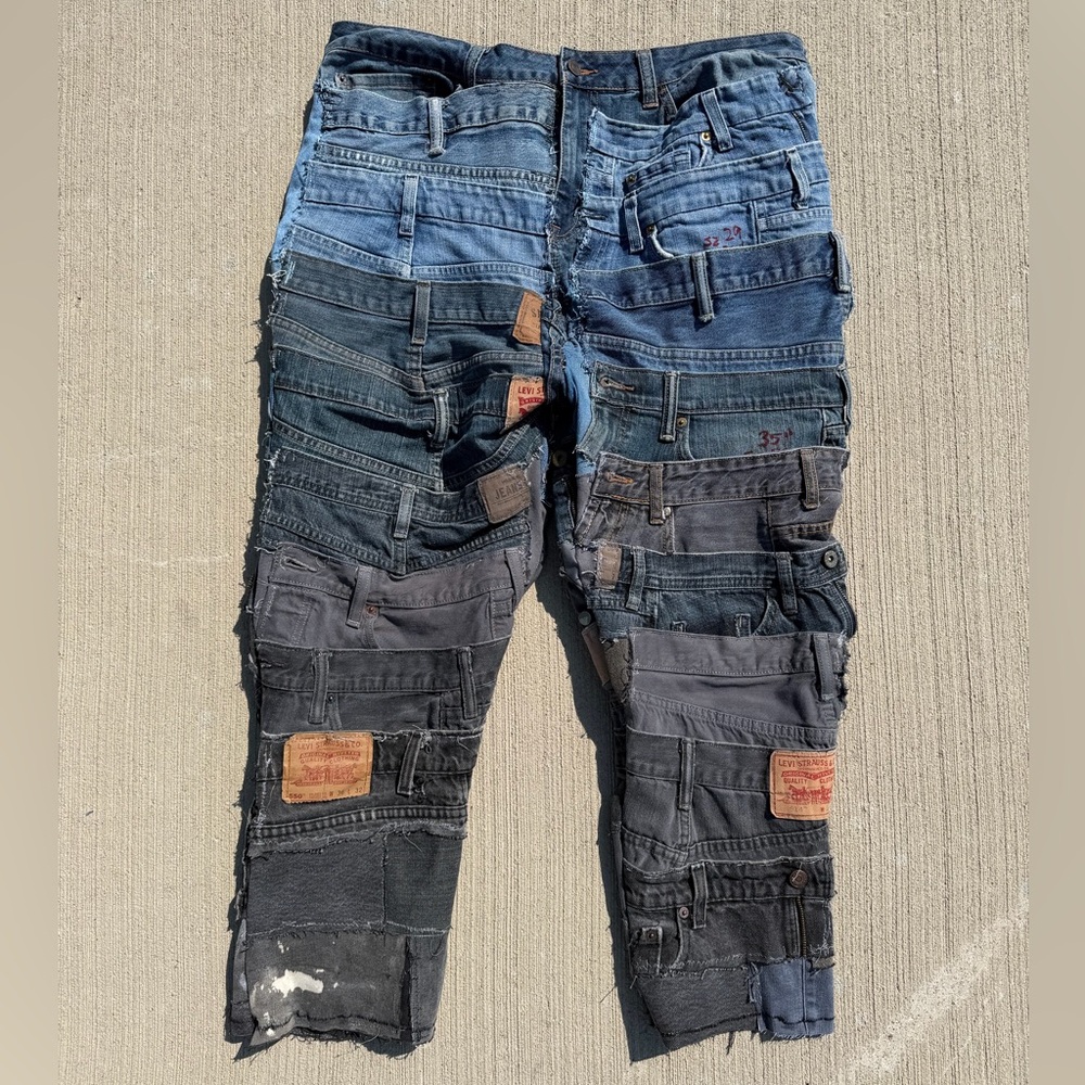 Strap Denim Jeans ( Large )